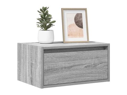 vidaXL Nástěnné noční stolky s LED osvětlením 2 ks šedé sonoma