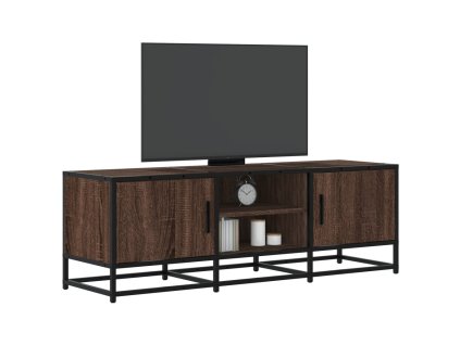 vidaXL TV skříňka hnědý dub 120 x 35 x 41 cm kompozitní dřevo a kov