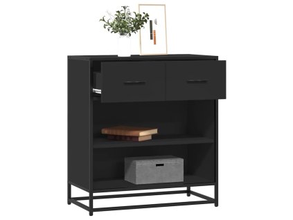 vidaXL Příborník černý 68 x 35 x 76 cm kompozitní dřevo