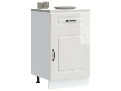 vidaXL Kuchyňská spodní skříňka "Kalmar" lesk bílá kompozitní