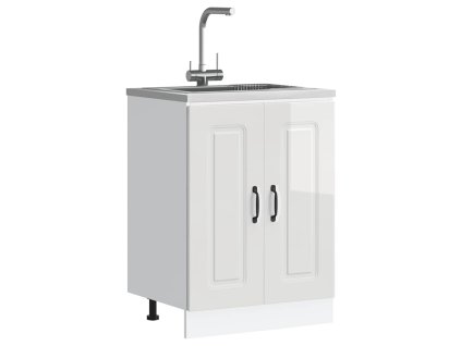 vidaXL Skříňka pod umyvadlo "Kalmar" lesk bílá 60x46x81,5 cm kompozit