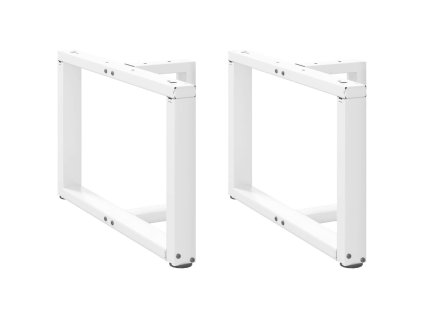 vidaXL Nohy konferenčního stolku ve tvaru T, 2 ks, bílé, 60 x 25 x (42-43) cm, ocel