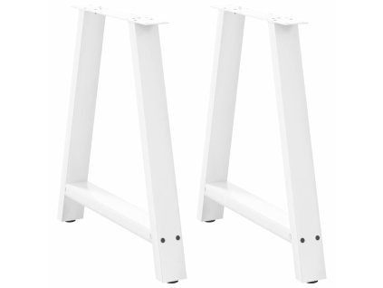 vidaXL Nohy k jídelnímu stolu ve tvaru A, 2 ks, bílé, 80 x (72-73) cm, ocel