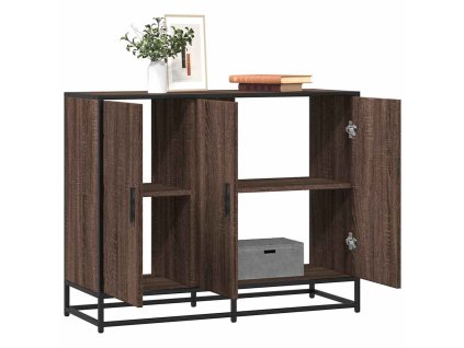 vidaXL Příborník hnědý dub 94x35x76 cm kompozitní dřevo