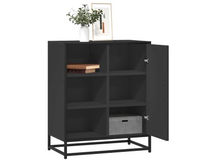 vidaXL Příborník černý 62x35x76 cm kompozitní dřevo