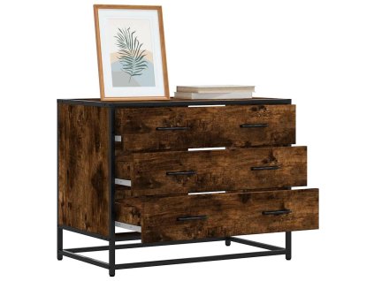 vidaXL Zásuvková skříňka kouřový dub 70x41x56 cm kompozitní dřevo