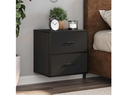 vidaXL Nástěnné noční stolky 2 ks černé 40x31x39,5 cm