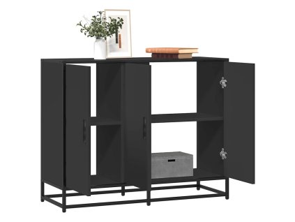 vidaXL Příborník černý 94x35x76 cm kompozitní dřevo