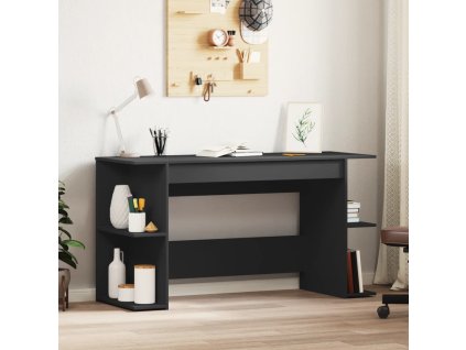 vidaXL Psací stůl černý 140 x 50 x 75 cm kompozitní dřevo