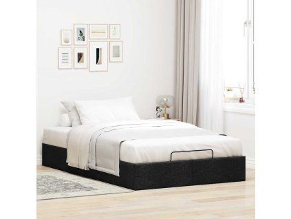 vidaXL Osmanský rám postele bez matrací černá 120x200 cm textil