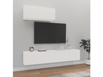 vidaXL 3dílný set TV skříněk bílý kompozitní dřevo