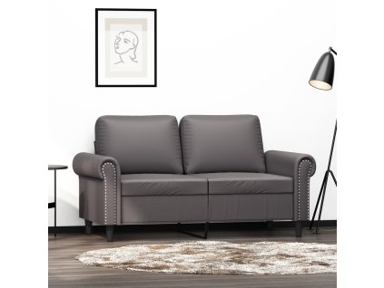 vidaXL 2místná pohovka šedá 120 cm umělá kůže