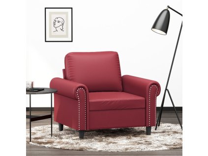 vidaXL Křeslo vínové 60 cm umělá kůže