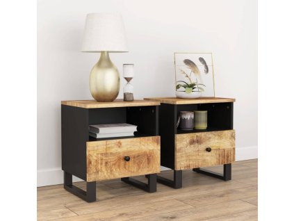 vidaXL Noční stolky 2 ks masivní mangovník a kompozitní dřevo