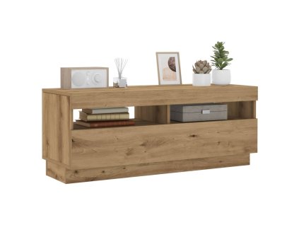 vidaXL TV skříňka s LED dub artisan 100 x 35 x 40 cm kompozitní dřevo