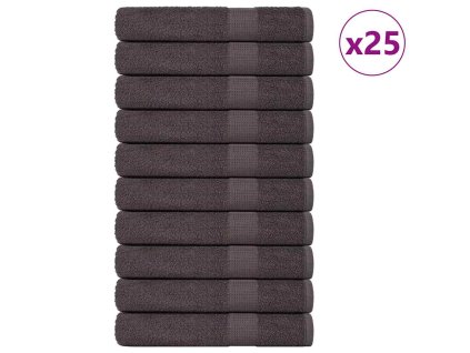 vidaXL Ručníky FROGN 25 ks antracitové 100x200 cm 360 g/m²