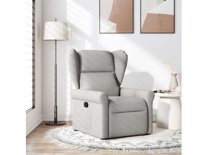 vidaXL Polohovací křeslo obláčkově šedá textil