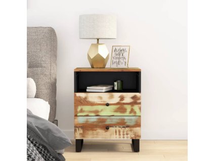 vidaXL Noční stolek 50x33x62 cm masivní recyklované a kompozitní dřevo
