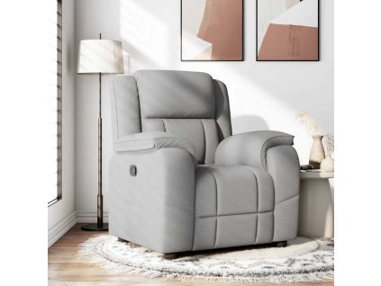 vidaXL Polohovací křeslo obláčkově šedá textil