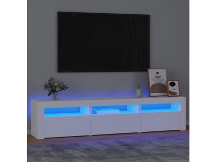 vidaXL TV skříňka s LED osvětlením bílá 180 x 35 x 40 cm