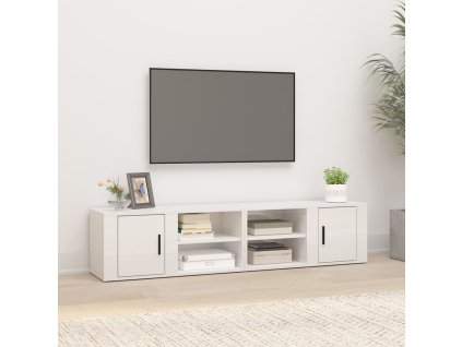 vidaXL TV skříňky 2 ks bílé vysoký lesk 80x31,5x36 cm kompozitní dřevo