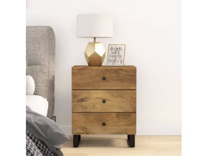vidaXL Noční stolek 50x33x62 cm masivní mangovník a kompozitní dřevo