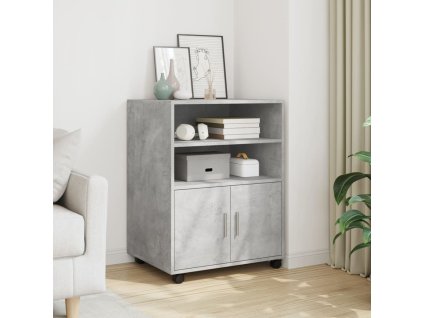 vidaXL Skříňka na kolečkách betonově šedá 60 x 48 x 81 cm kompozit