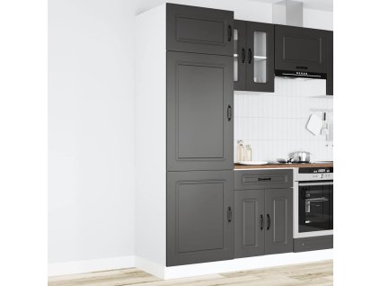 vidaXL Kuchyňská skříňka "Kalmar" černý kompozitní dřevo