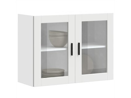 vidaXL Kuchyňská nástěnná skříňka se skleněnými dvířky "Porto" bílá