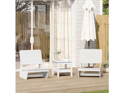 vidaXL Zahradní židle 2 ks bílé 60x64x70,5 cm masivní borové dřevo