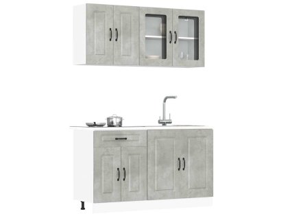 vidaXL 4dílná sada kuchyňských skříněk Kalmar betonově šedá kompozit