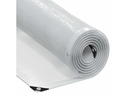 vidaXL Čirá plachta s oky 8x8 m polyethylen