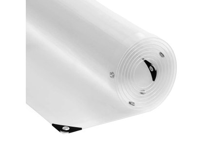 vidaXL Čirá plachta s oky 8x8 m PVC