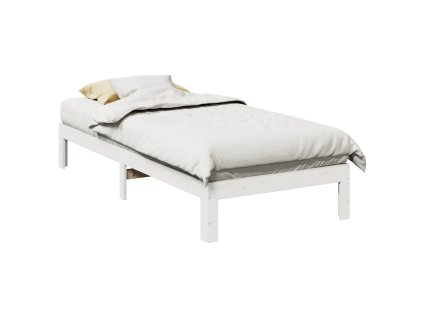 vidaXL Postel bez matrace bílá 90 x 200 cm masivní borovice