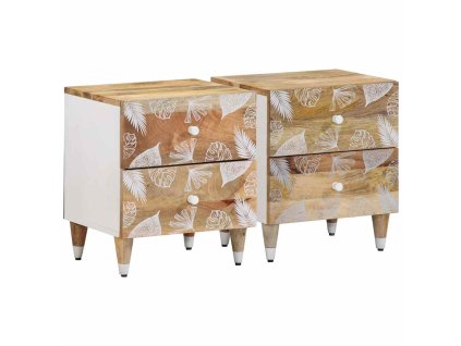 vidaXL Noční stolky 2 ks 40x33,5x46 cm masivní mangovníkové dřevo