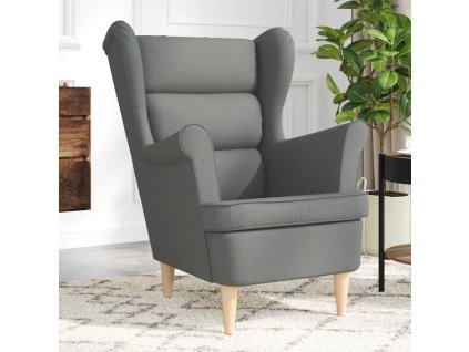 vidaXL Křeslo tmavě šedé 74 x 84 x 100 cm textil