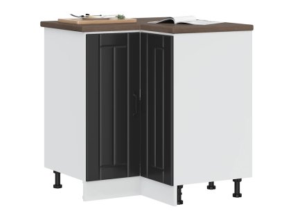 vidaXL Kuchyňská rohová spodní skříňka "Lucca" černý kompozit