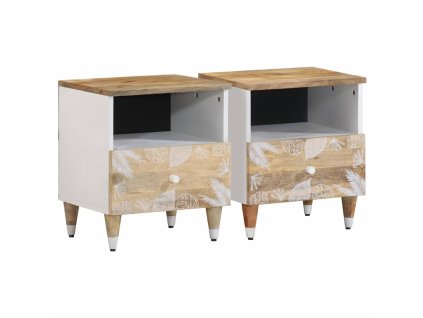 vidaXL Noční stolky 2 ks 40 x 33 x 46 cm masivní mangovníkové dřevo