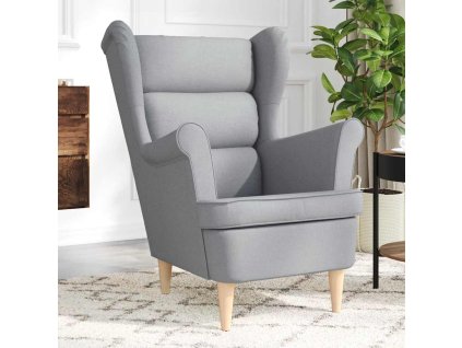 vidaXL Křeslo světle šedé 74 x 84 x 100 cm textil