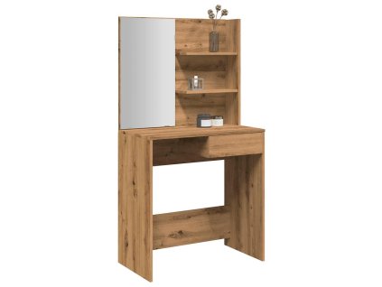 vidaXL Toaletní stolek se zrcadlem dub artisan 74,5 x 40 x 141 cm