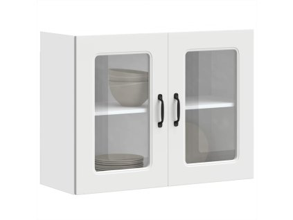 vidaXL Kuchyňská nástěnná skříňka se skleněnými dvířky bílý "Kalmar"