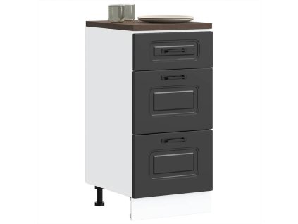 vidaXL Kuchyňská spodní skříňka "Kalmar" černá, z umělého dřeva