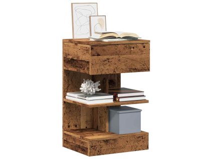 vidaXL Bedside Cabinets 2 pcs starého dřeva 40x35x65cm dřevotříska