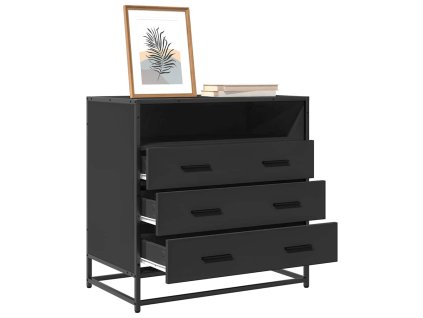 vidaXL Komoda se zásuvkami černá 70x41x70 cm kompozitní dřevo
