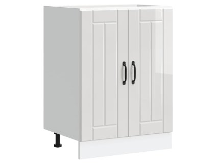 vidaXL Skříňka pod umyvadlo "Lucca" bílý lesk kompozitní dřevo