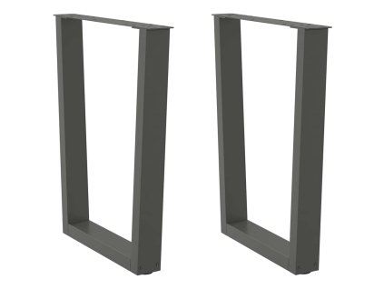 vidaXL Nohy k jídelnímu stolu ve tvaru V, 2 ks, antracitové, 70 x (72-73,3) cm, ocel