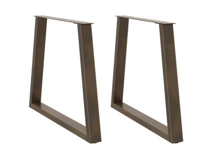 vidaXL Nohy k jídelnímu stolu ve tvaru V, 2 ks, přírodní ocel, 80 x (72-73,3) cm, ocel