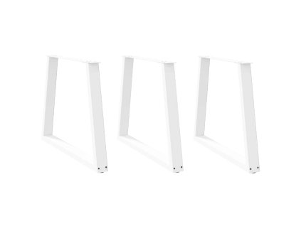 vidaXL Nohy k jídelnímu stolu ve tvaru V, 3 ks, bílé, 70 x (72-73,3) cm, ocel