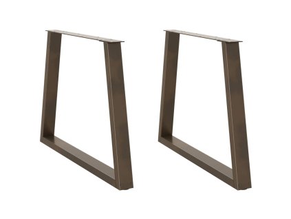 vidaXL Nohy k jídelnímu stolu ve tvaru V, 2 ks, přírodní ocel, 90 x (72-73,3) cm, ocel