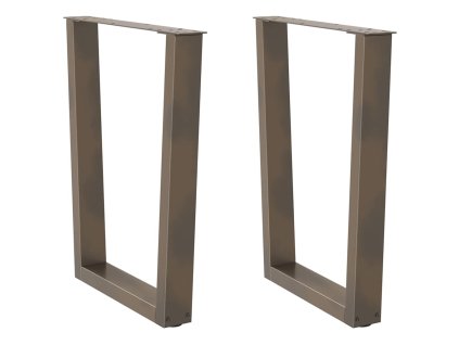 vidaXL Nohy k jídelnímu stolu ve tvaru V, 2 ks, přírodní ocel, 60 x (72-73,3) cm, ocel